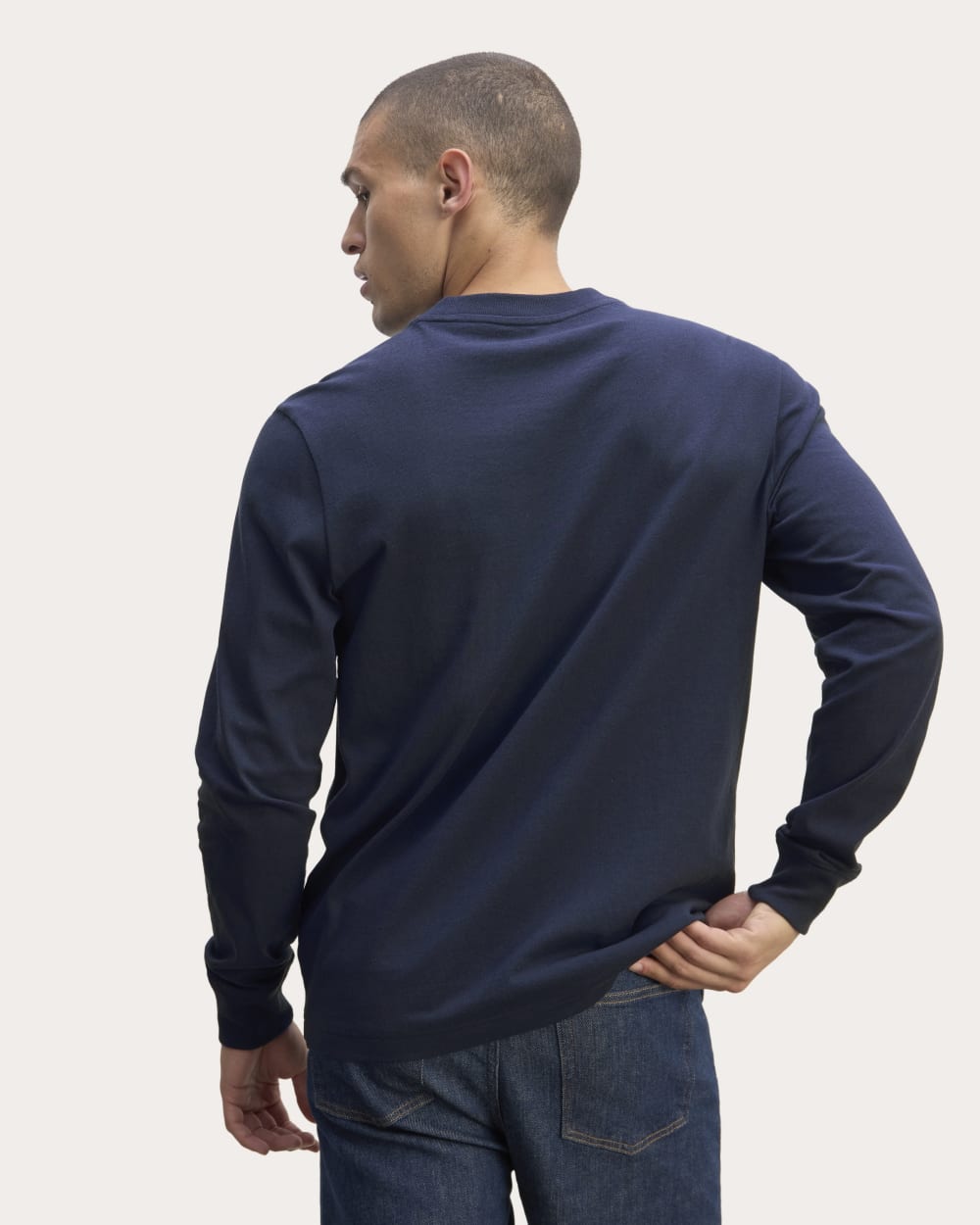 The Premium-Weight Relaxed Crew | Navy