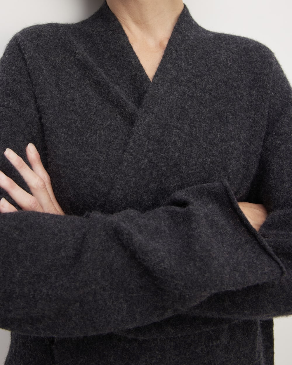 The Cozy-Stretch Long Cardigan | Charcoal