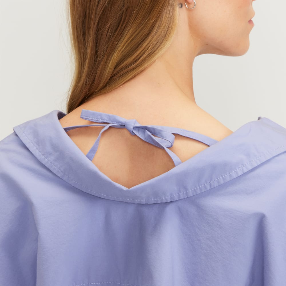 The Poplin Tie Back Shirt | Cornflower Blue