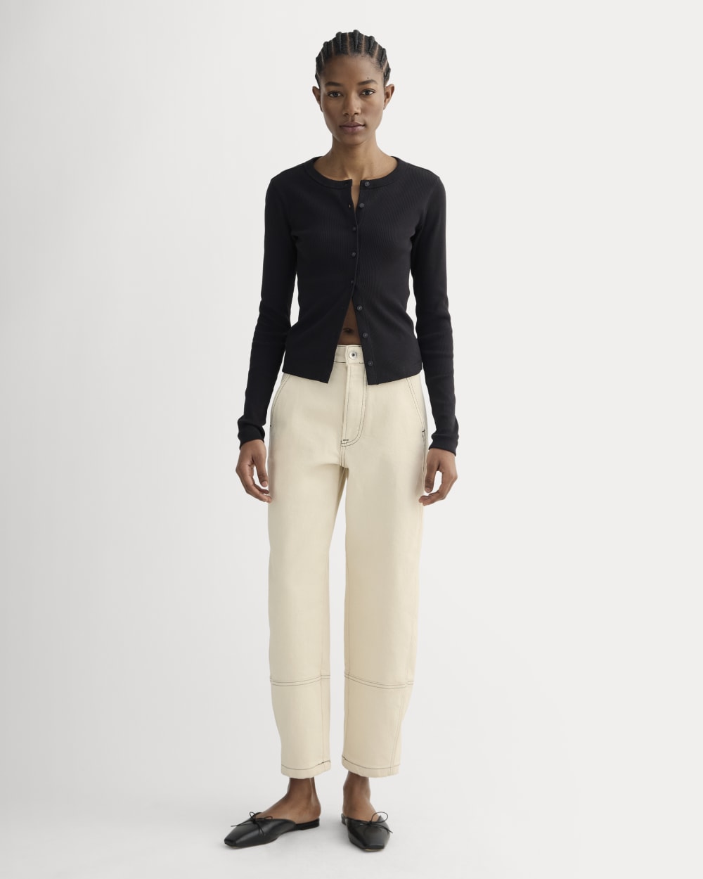 The Utility Barrel Jean | Ecru | Regular