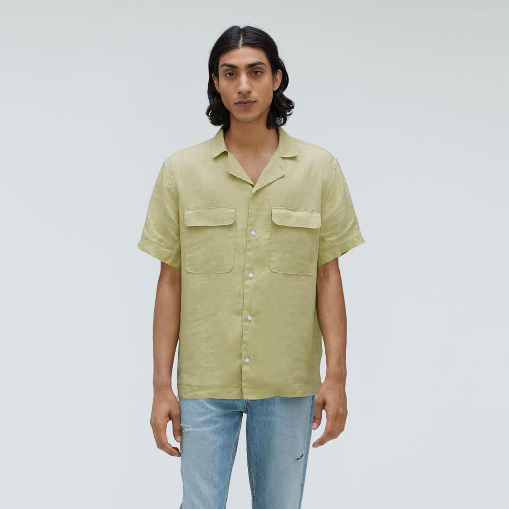 The Resort Shirt in Linen | Leek