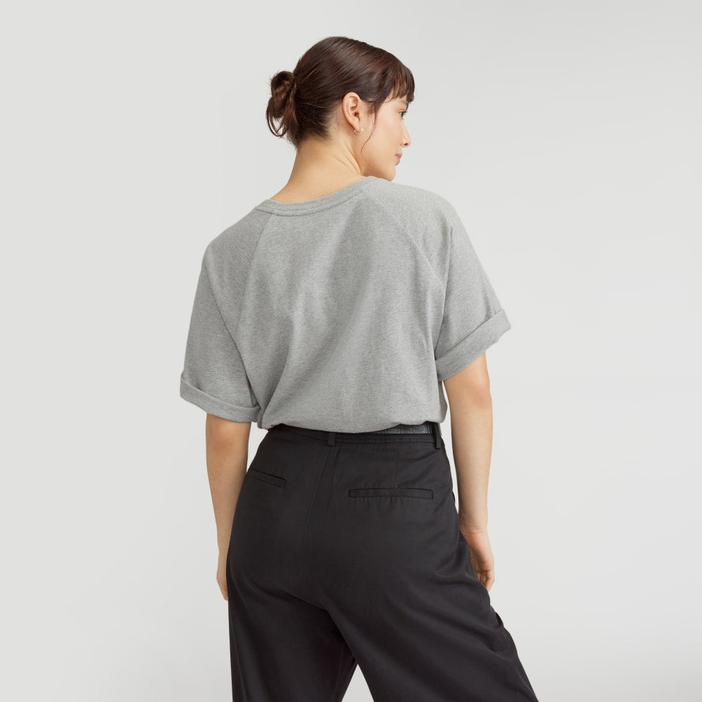 The Organic Cotton Raglan Tee |  Heathered Grey