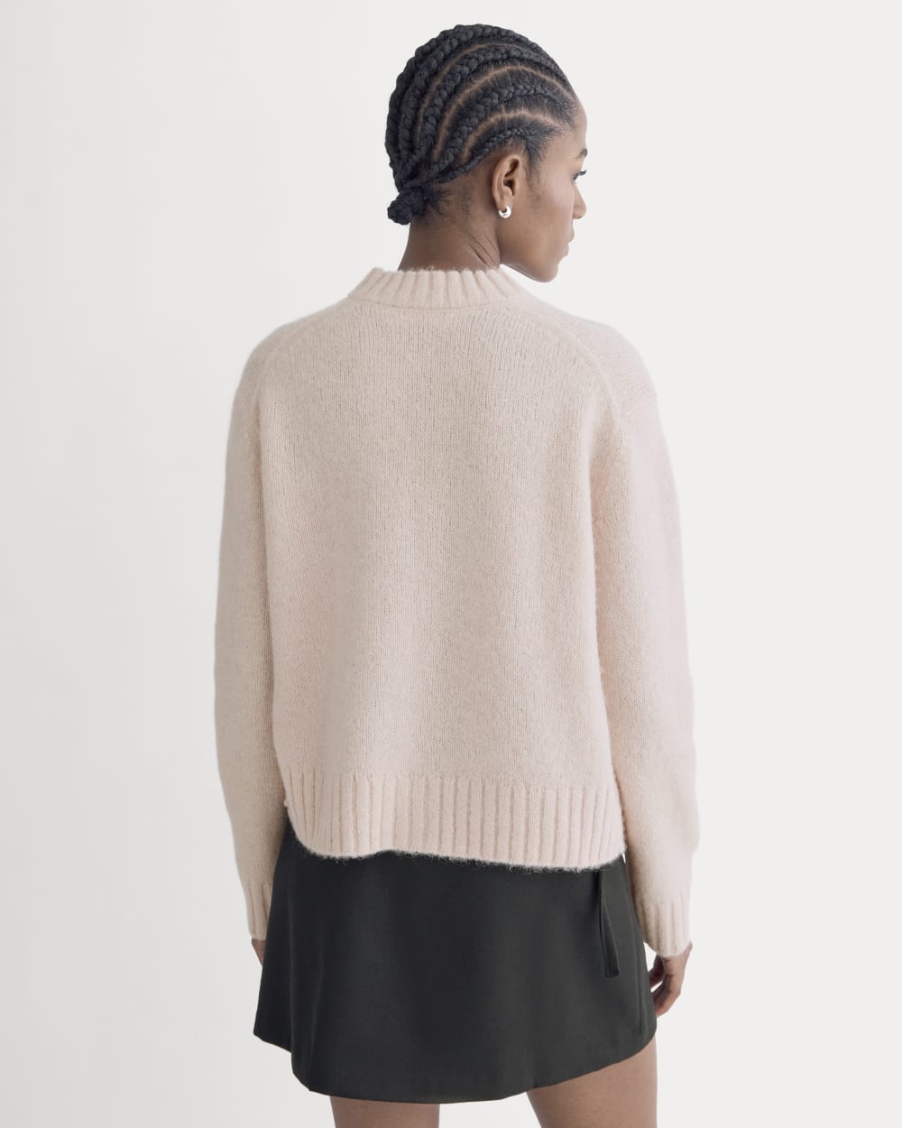 The Crew Cardigan in Alpaca | Soft Rose