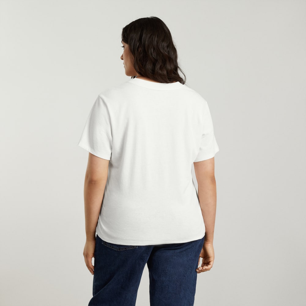 The Vintage V-Neck Hemp Tee | White