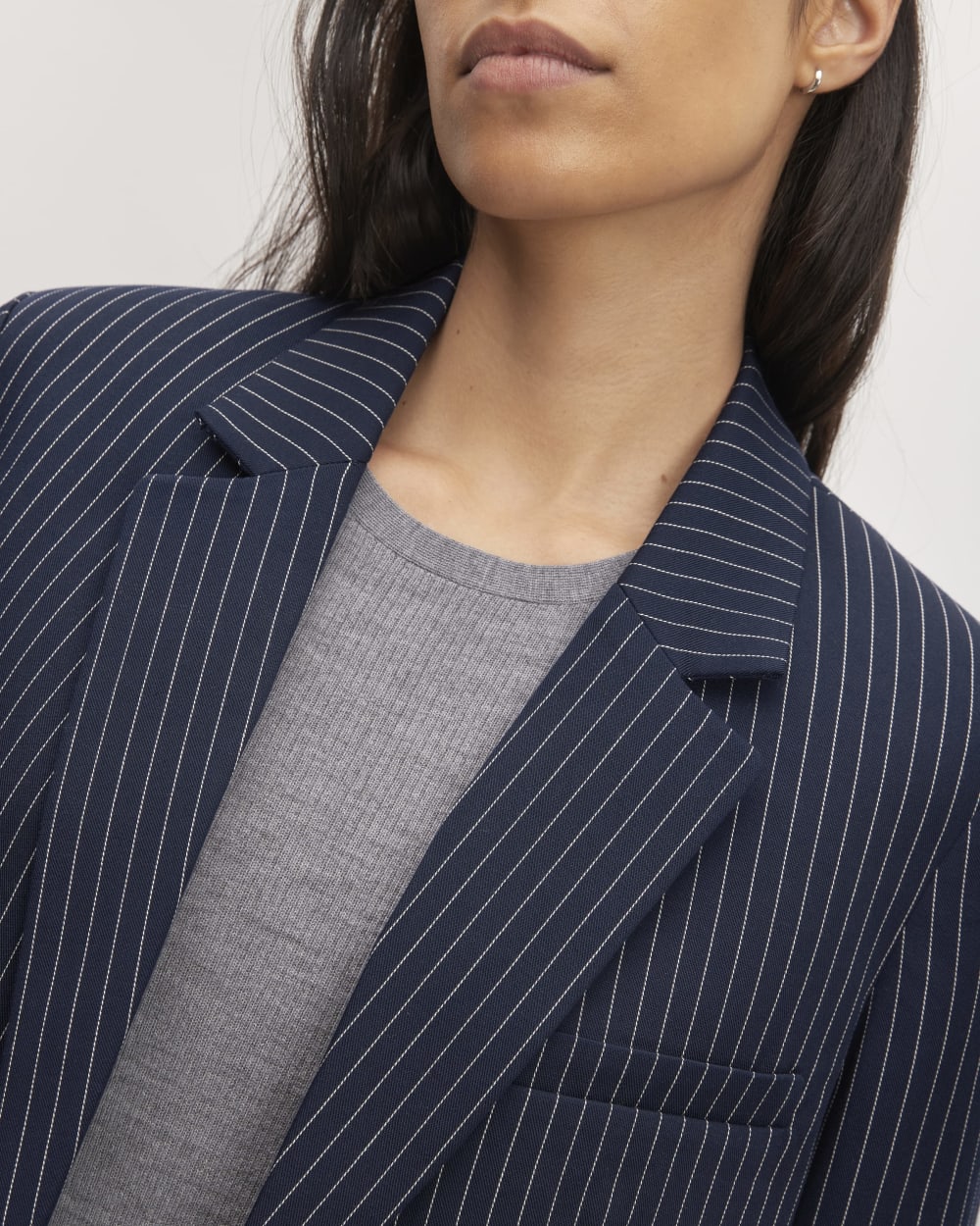 The Oversized Blazer in Buttersmooth | Navy / Bone