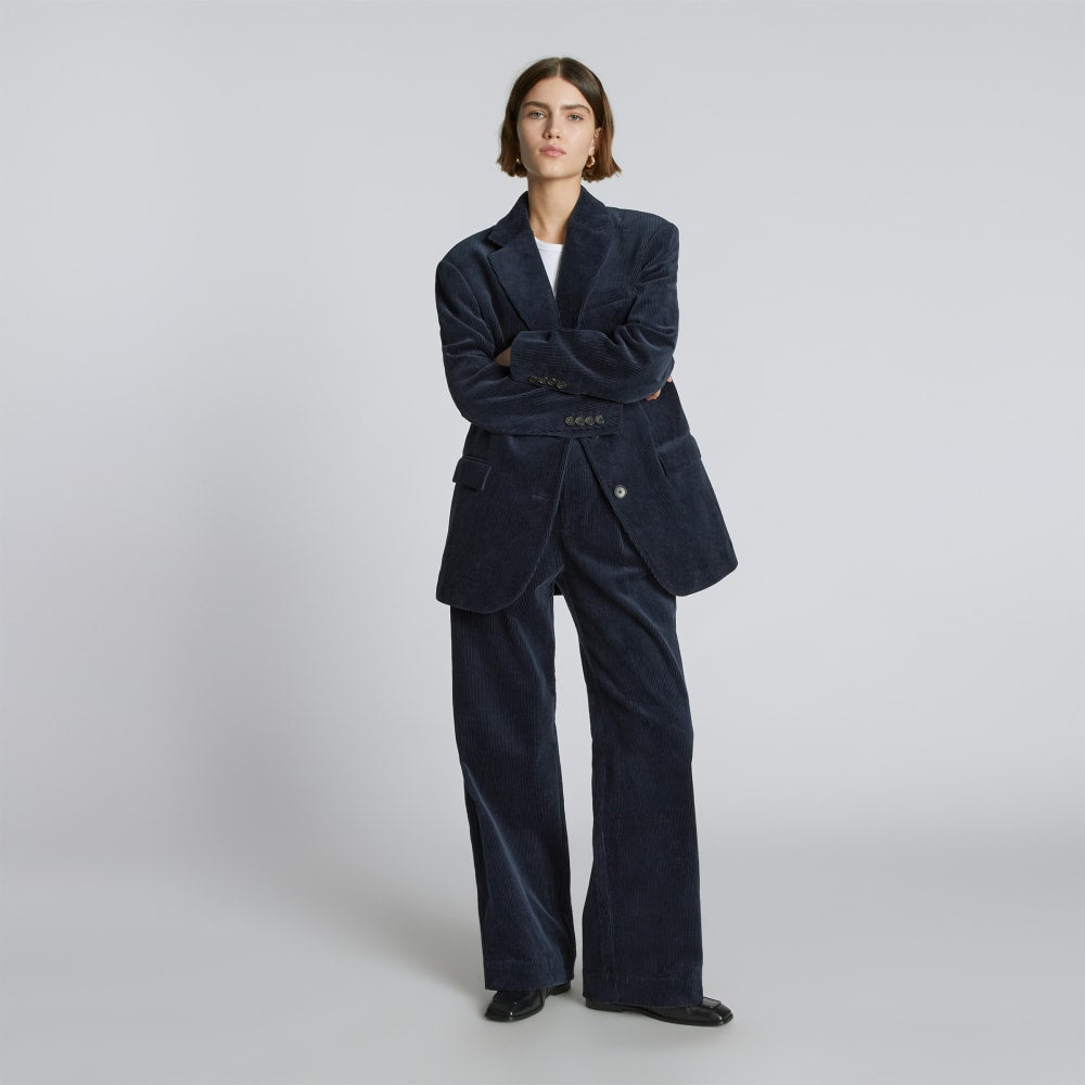 The Corduroy Way-High® Drape Pant  | Deep Navy