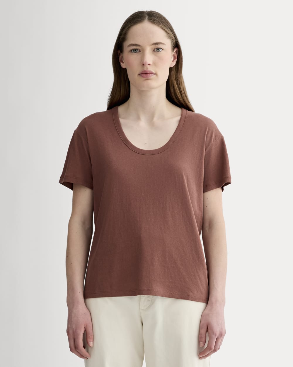The Air Scoop-Neck Tee | Cedarwood