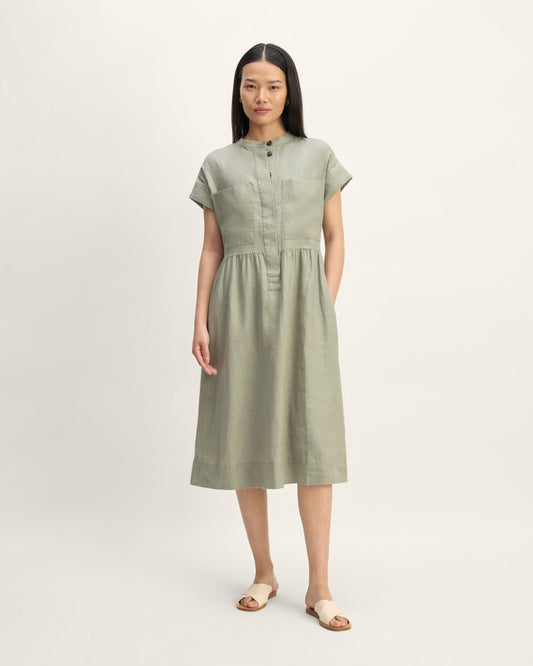 The Craft Dress in Linen | Sage Green