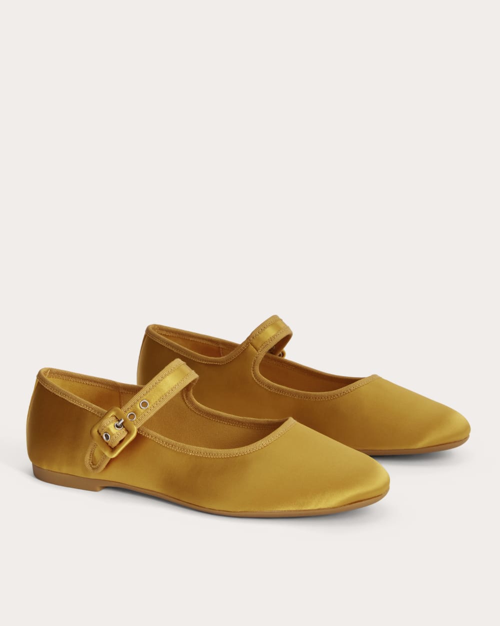 The Day Buckle Mary Jane | Golden Yellow Satin