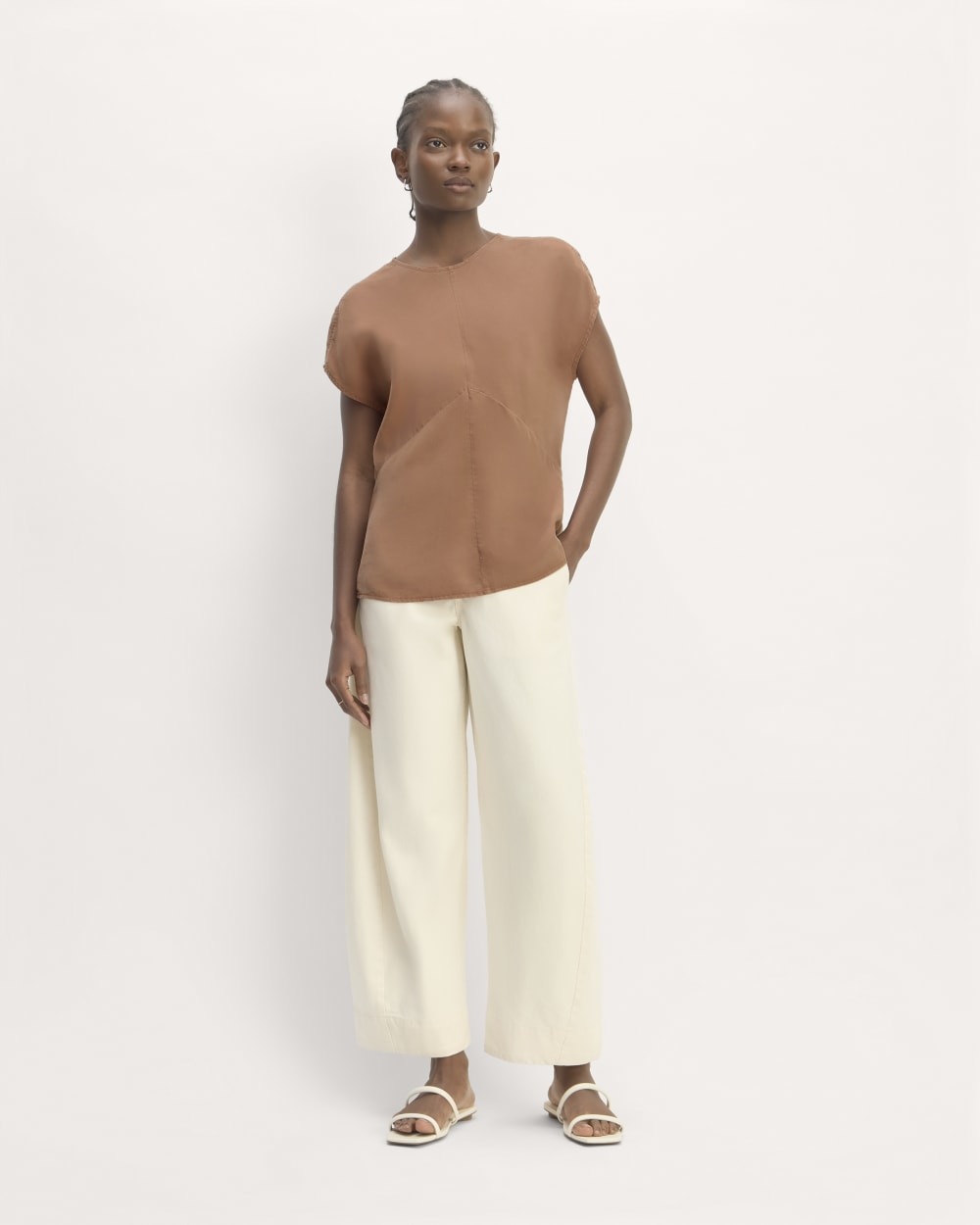 The Drape Top in Butterlite | Carob Brown