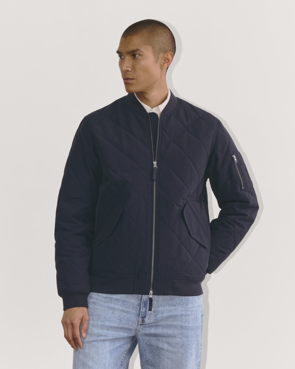 The Quilted Bomber | Navy