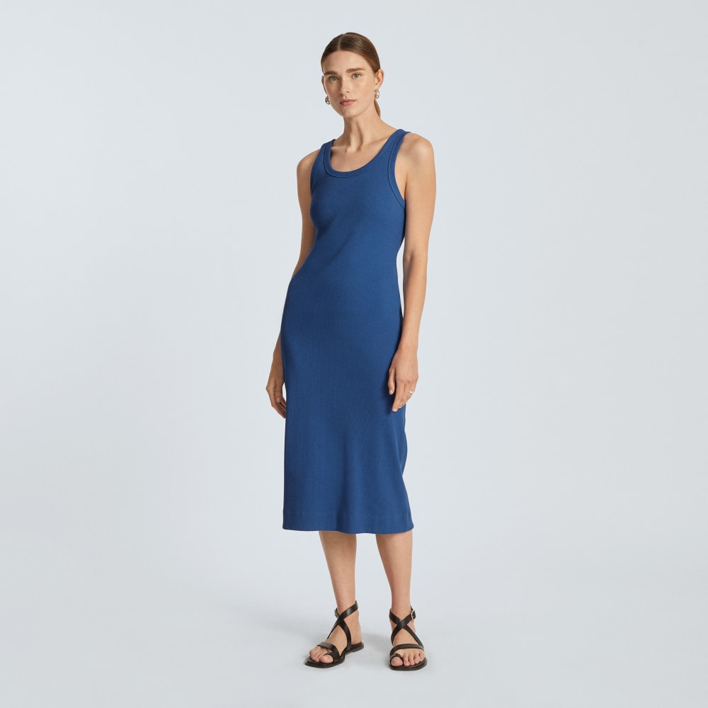 The ’90s Rib Dress | Deep Blue