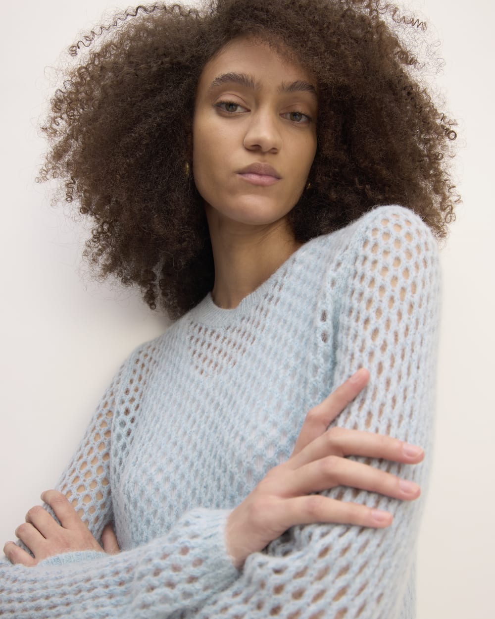 The Everlane x Marques' Almeida Alpaca Mesh Tunic | Mist