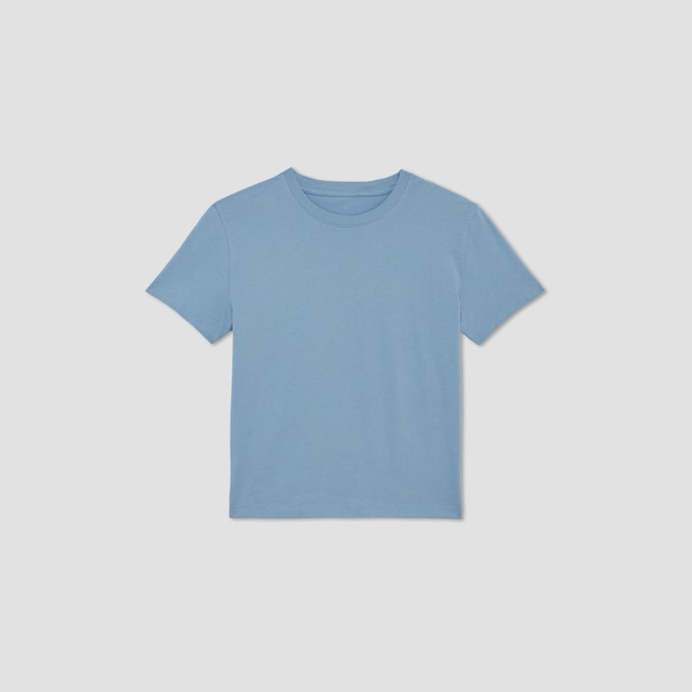 The Box-Cut Tee in Essential Cotton | Heritage Blue | No Pocket