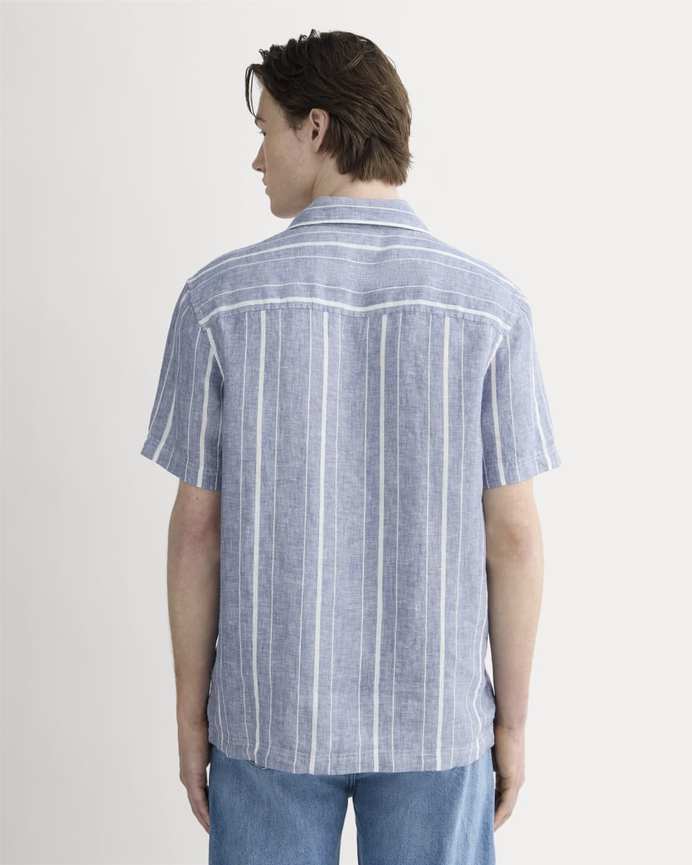 The Resort Shirt in Linen | Dutch Blue / Bone