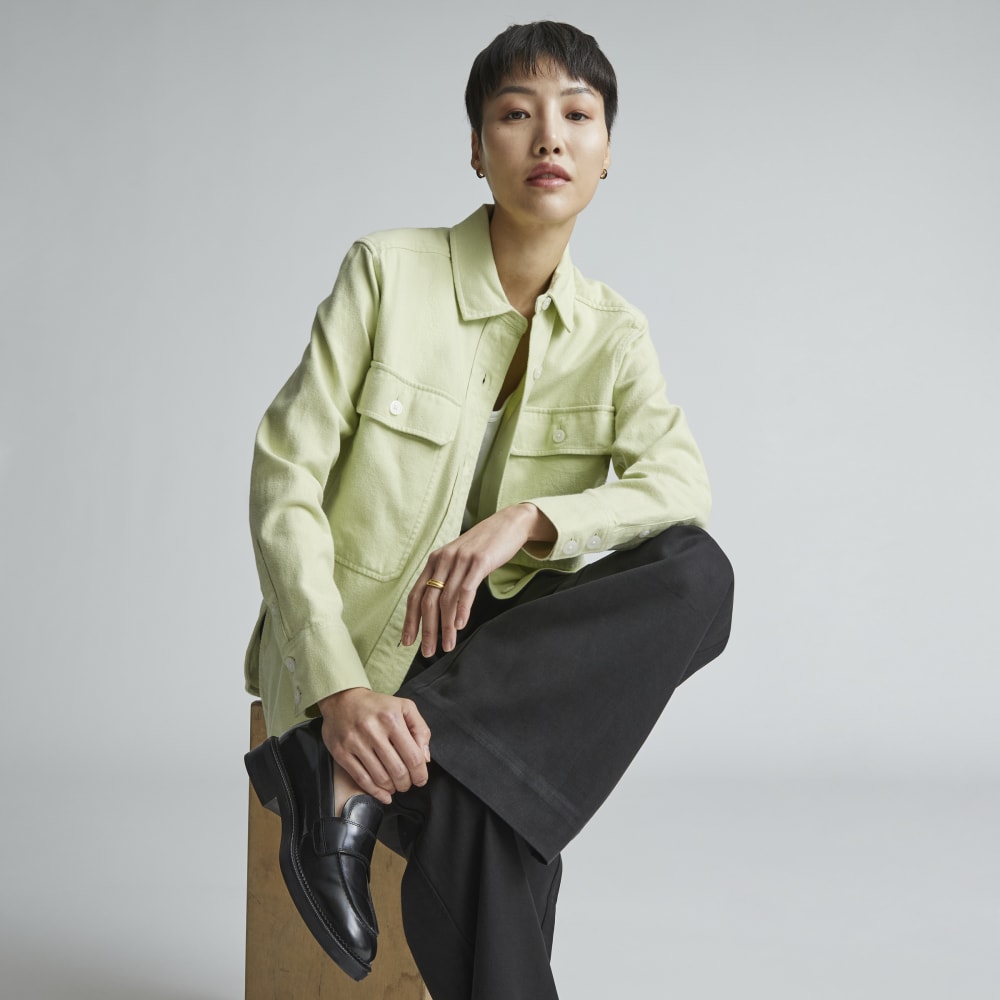 The Classic Cotton Flannel Shirt | Seafoam Green