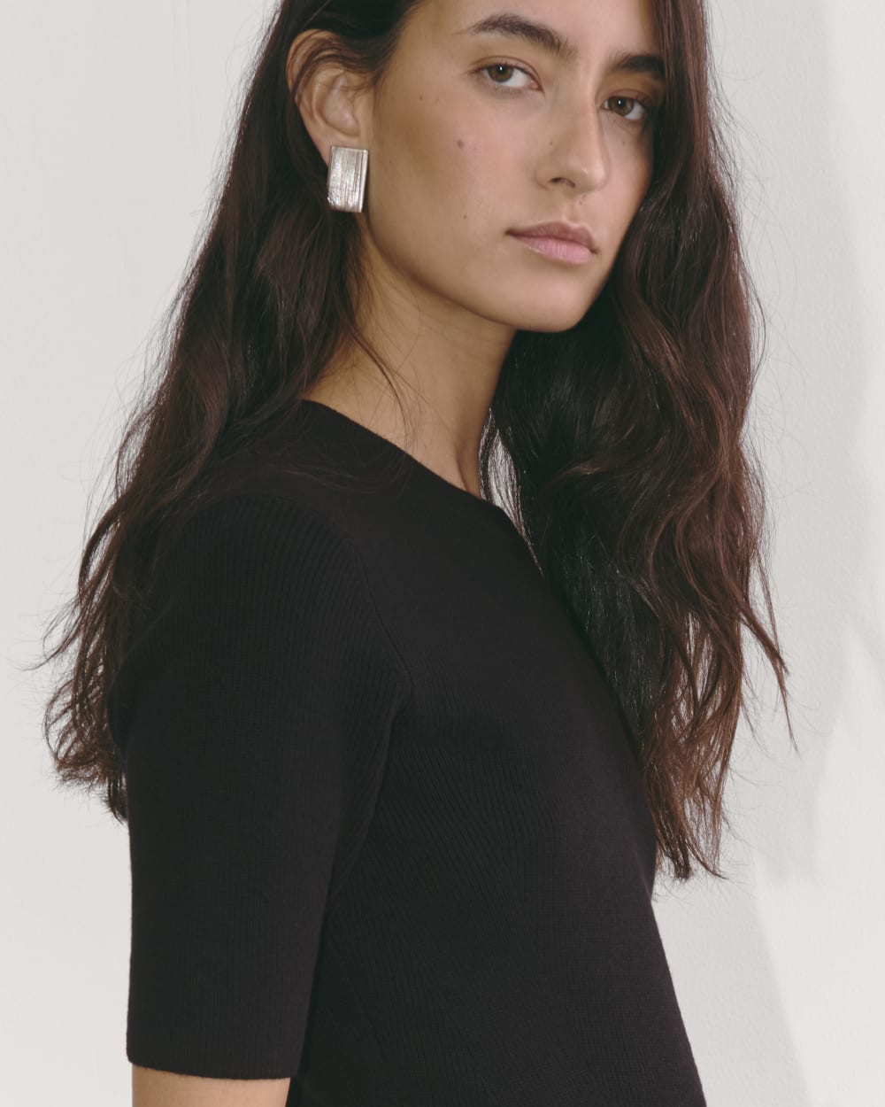 The Ribbed Sweater Dress | Black