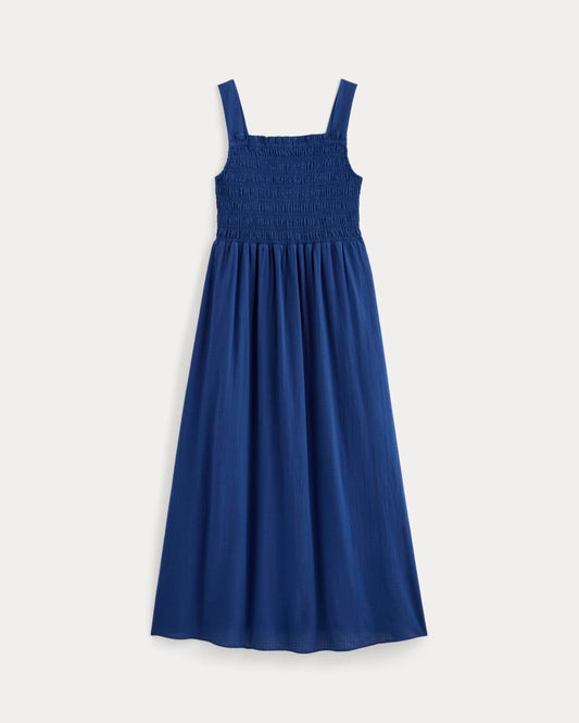 The Gauze Smock Dress | Mazarine Blue