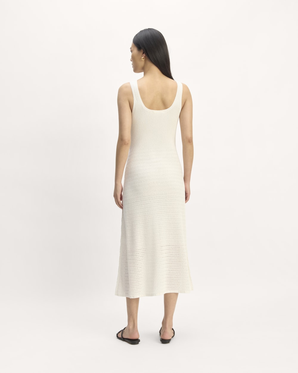 The Crochet Knit Tank Dress | Bone