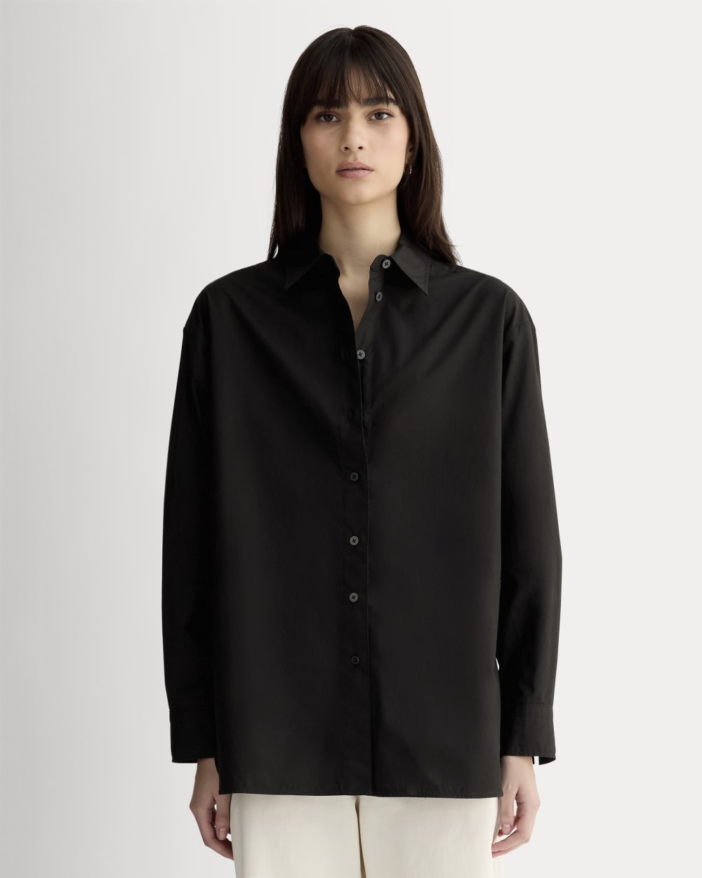 The Boyfriend Shirt in Ultrasoft Cotton | Black
