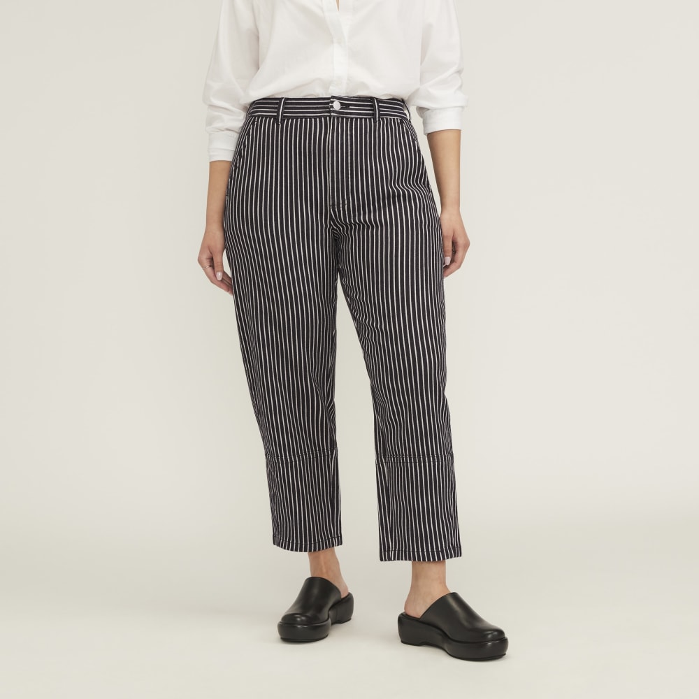 The Utility Barrel Pant | Black / Bone | Regular