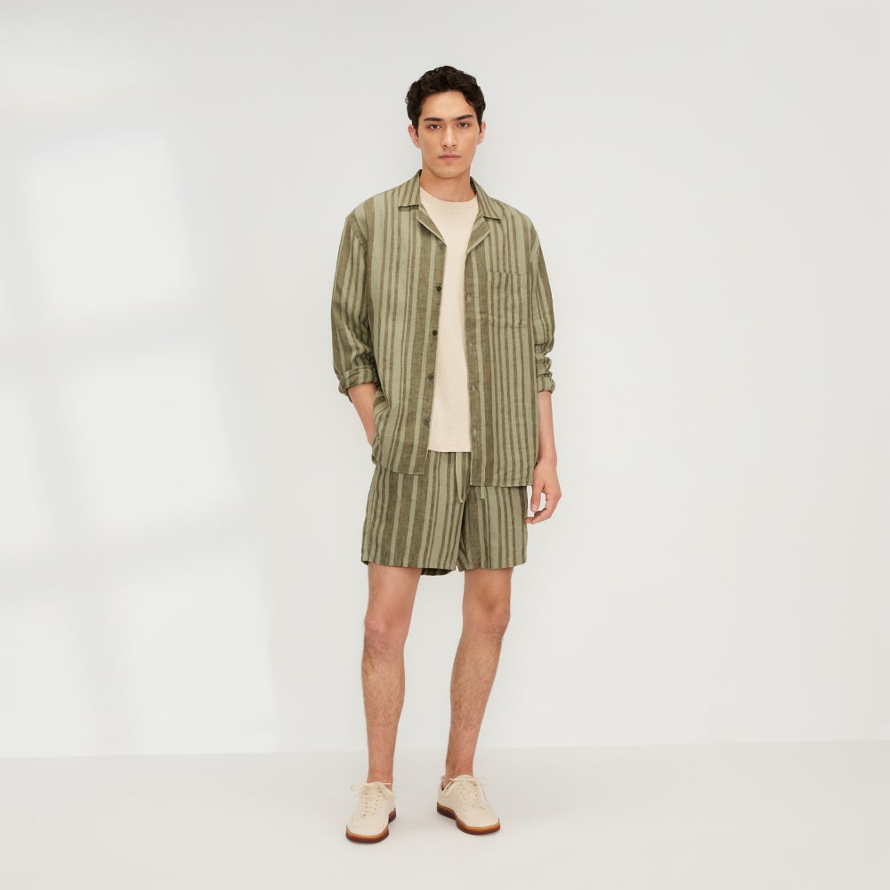 The Linen Easy Short | Seagrass / Kalamata