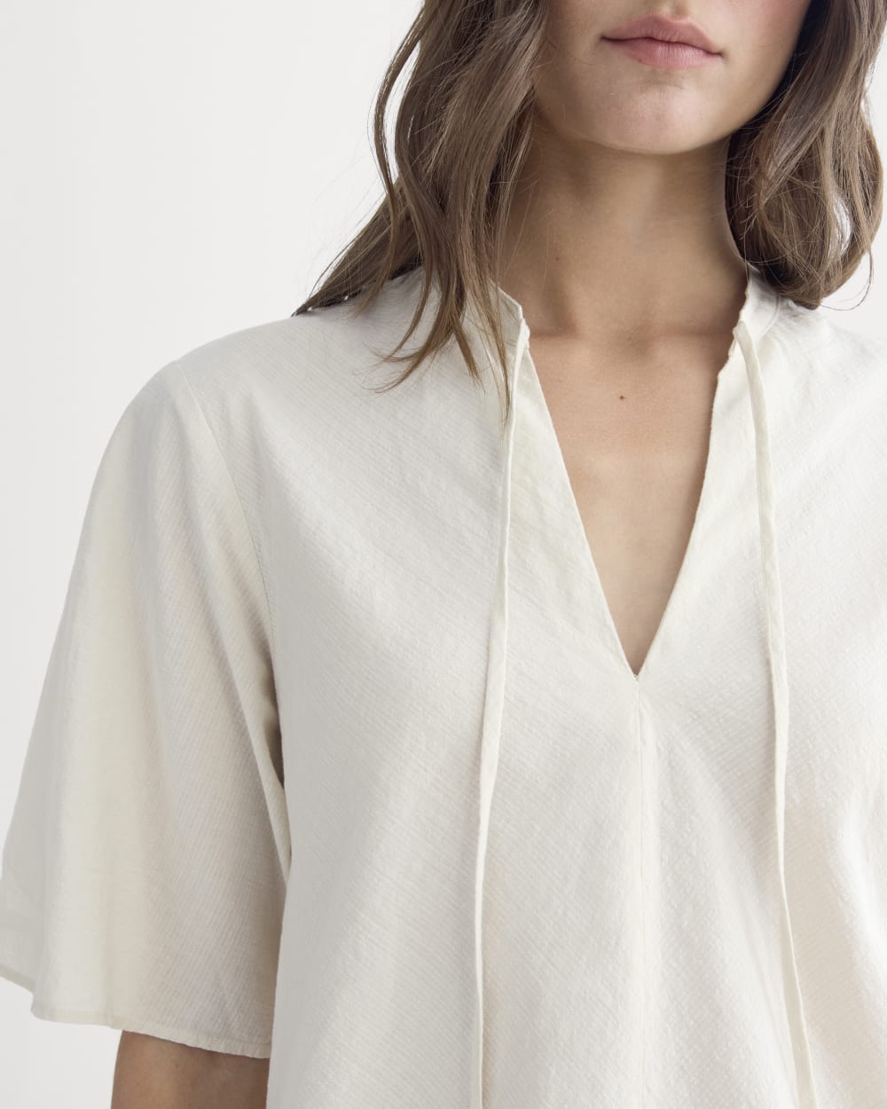 The Gauze Tie-Front Shirt | Birch