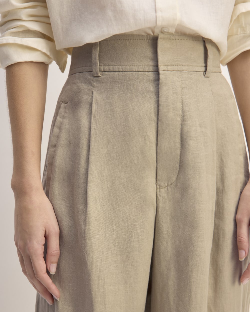 The Linen Way-High® Drape Pant  | Trench Coat Khaki