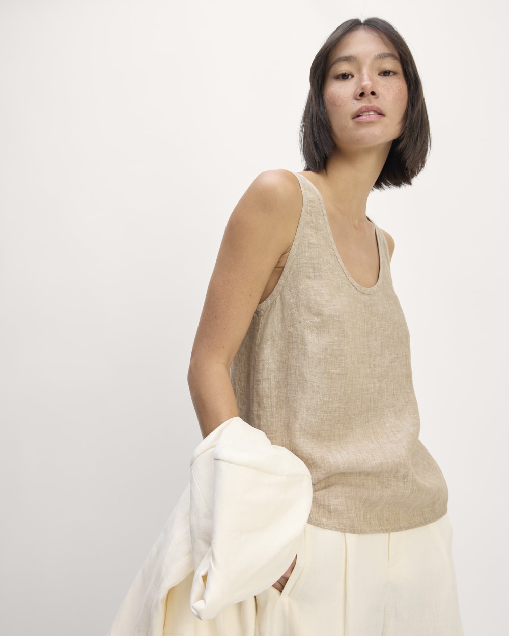 The Scoop Tank in Linen | Cornstalk Chambray