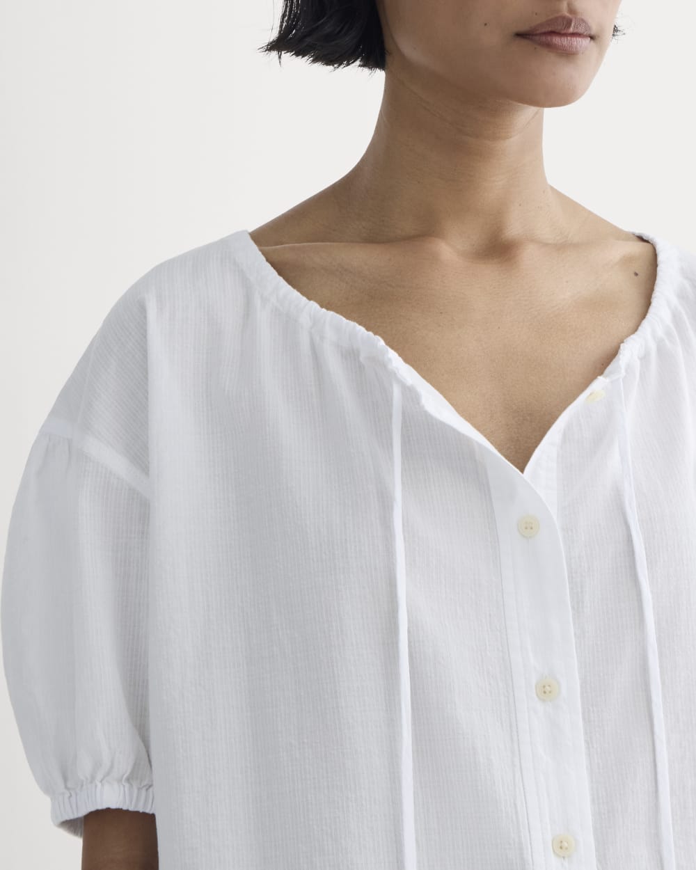 The Gauze Button-Up | White