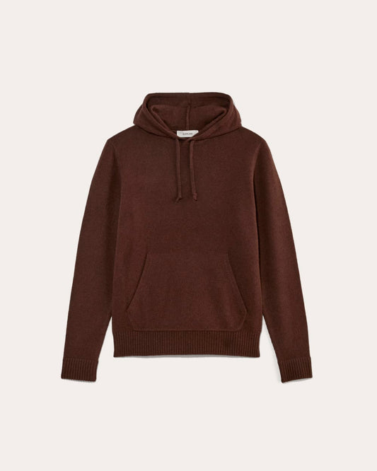 The Felted Merino Hoodie | Heather Mahogany