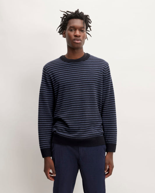 The Grade-A Cashmere Crew | Indigo / Dark Navy