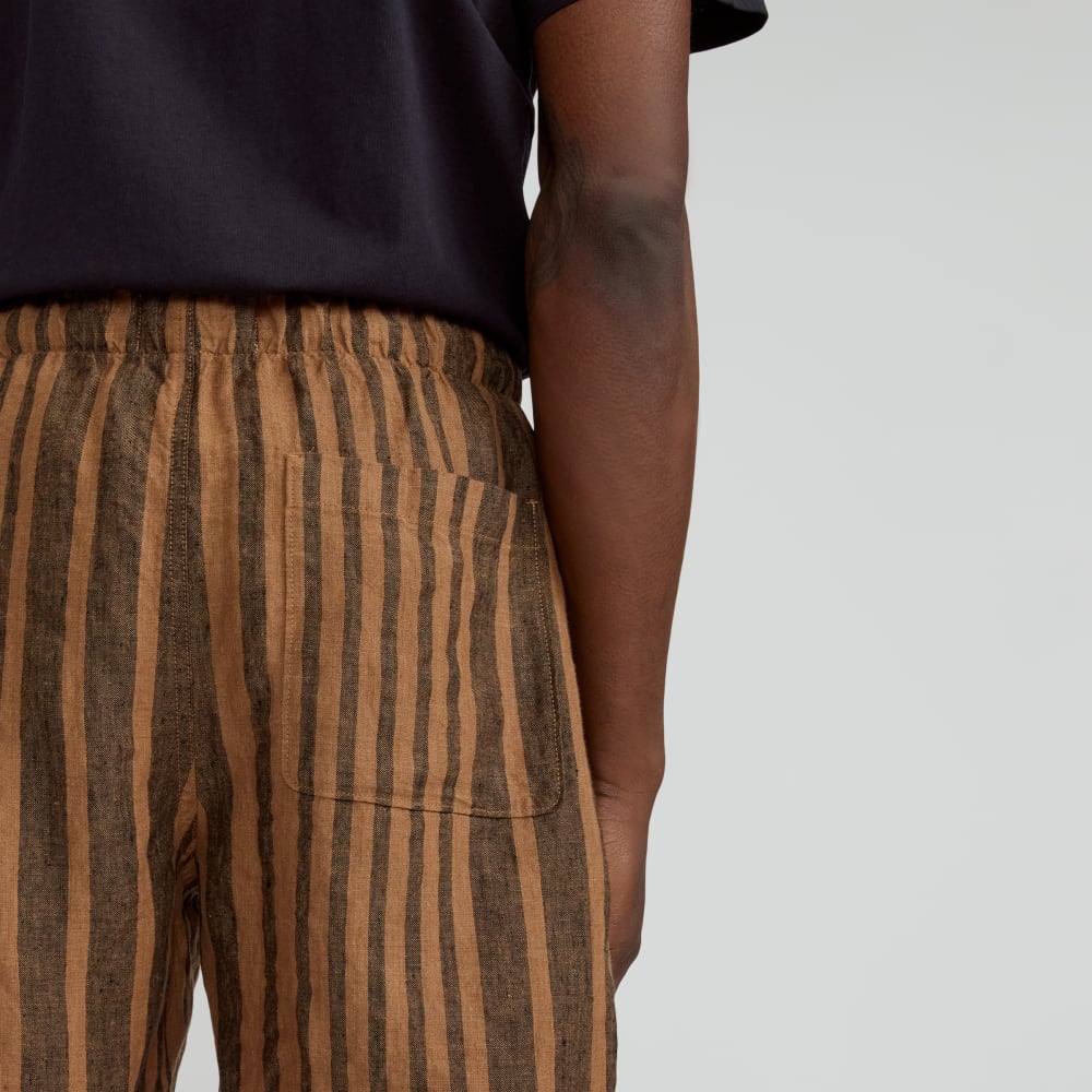 The Linen Easy Short | Toasted Coconut / Black