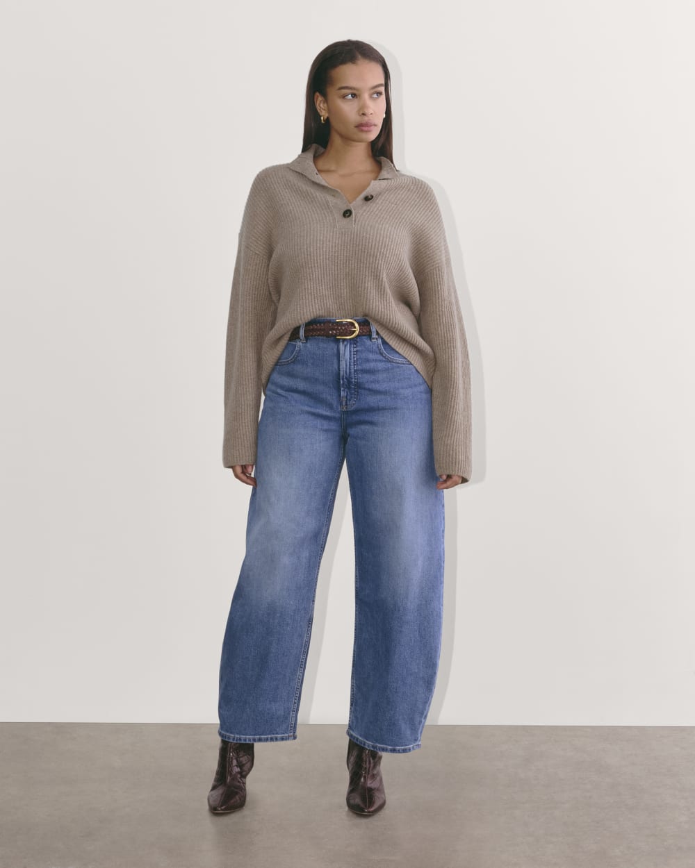 The Cocoon Henley in Wool Cashmere | Oatmeal