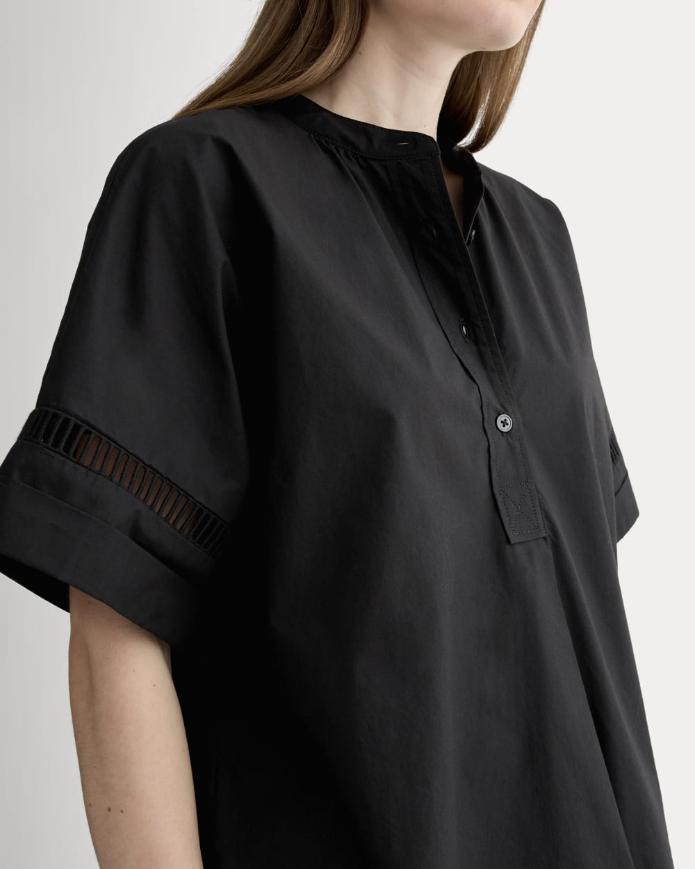 The Lace Trim Popover | Black
