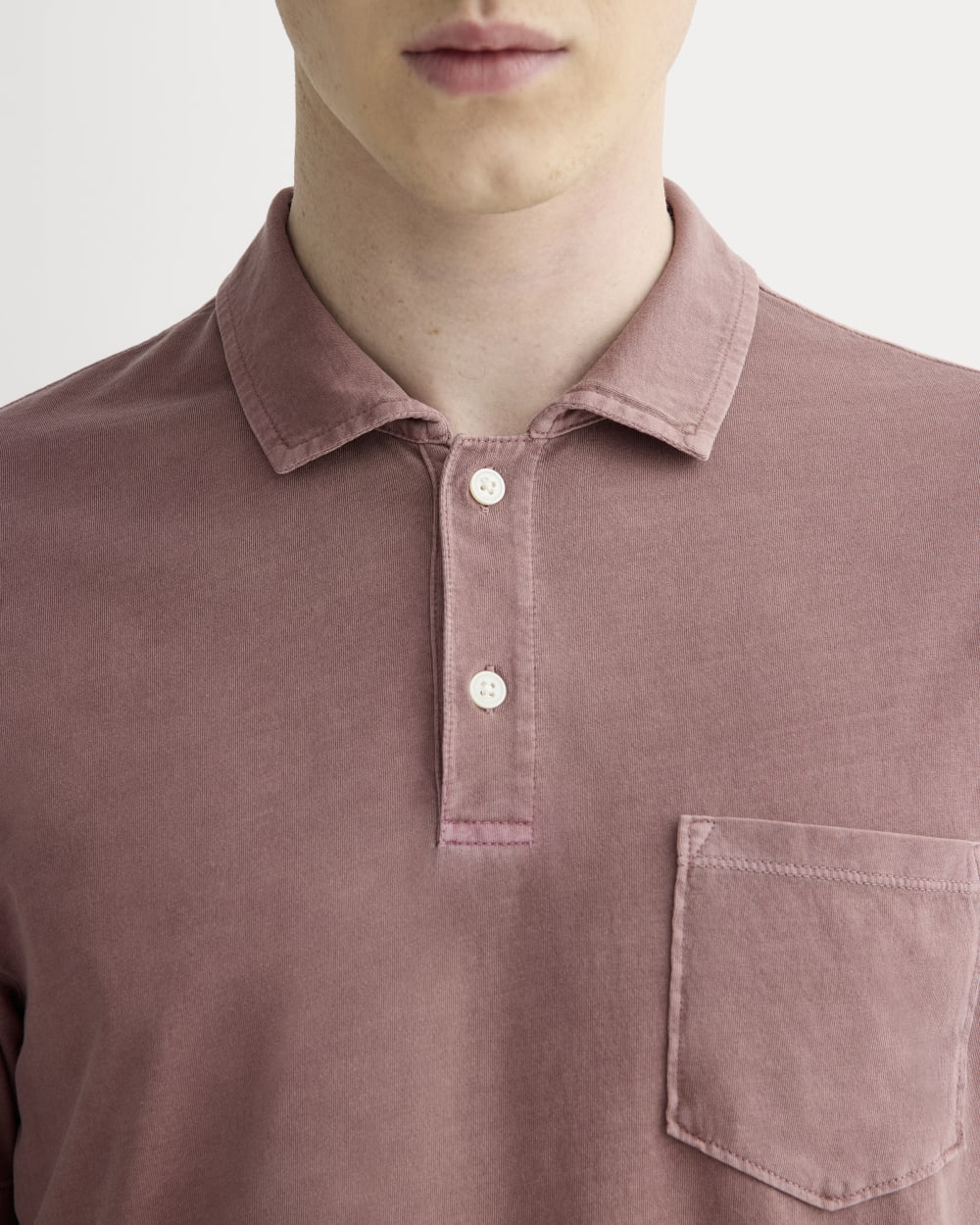 The Essential Organic Garment-Dyed Polo | Brown Garment Dye