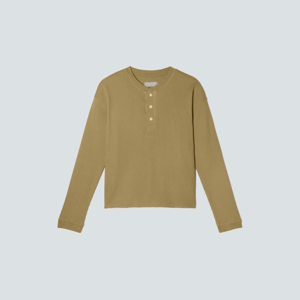 The Organic Cotton Waffle Henley | Fennel Seed