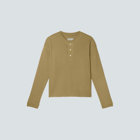 The Organic Cotton Waffle Henley | Fennel Seed