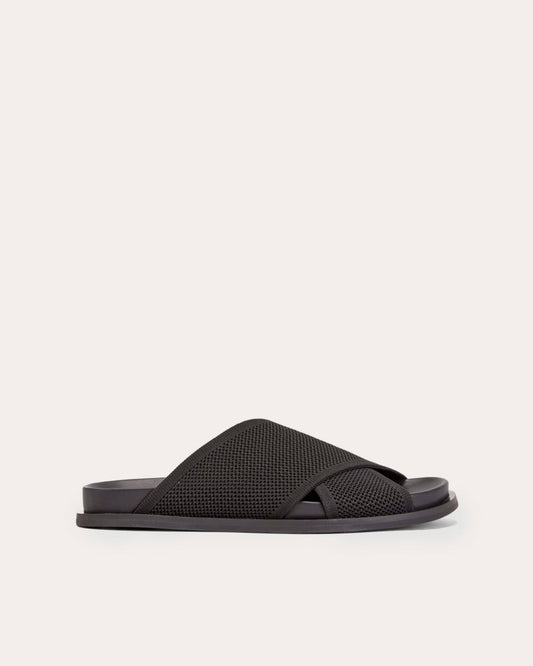 The ReKnit Form Crossover Sandal | Black