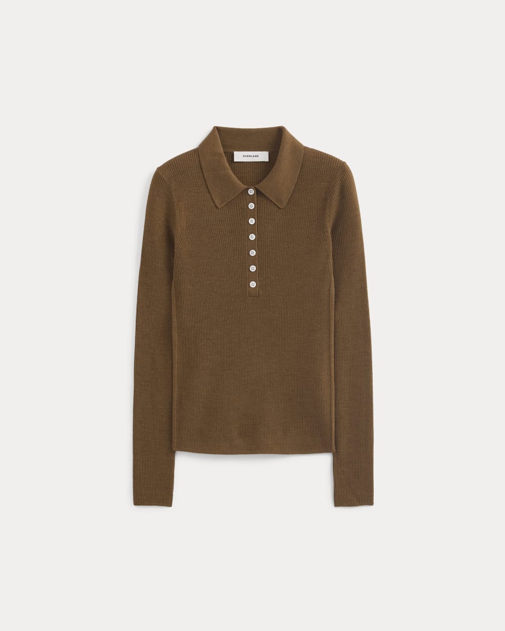 The Polo in Ultrasoft Merino | Heathered Toffee