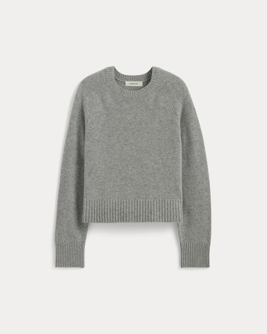 The Boxy Crew in Cashmere | Light Heather Grey