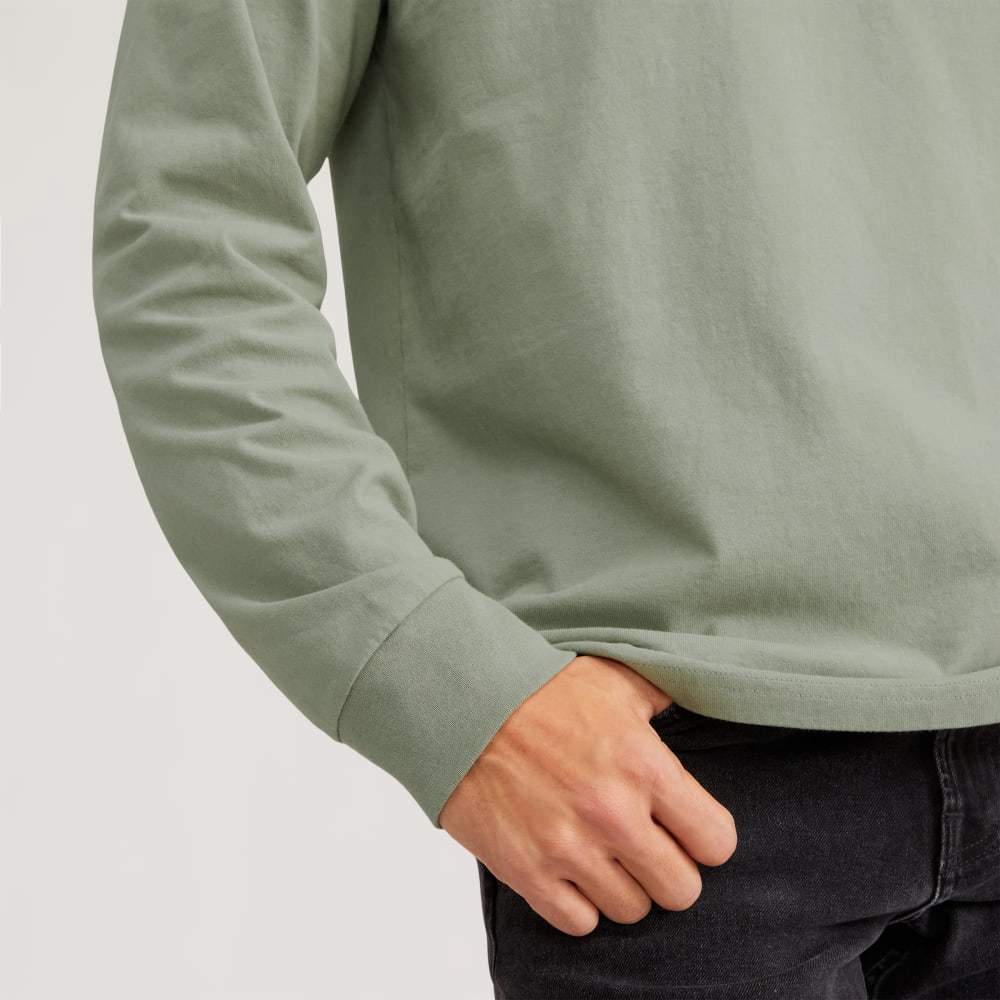 The Premium-Weight Long-Sleeve Crew | Uniform | Seagrass