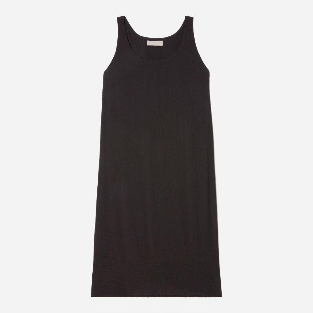 The Naia™ Ripple Tank Dress | Black