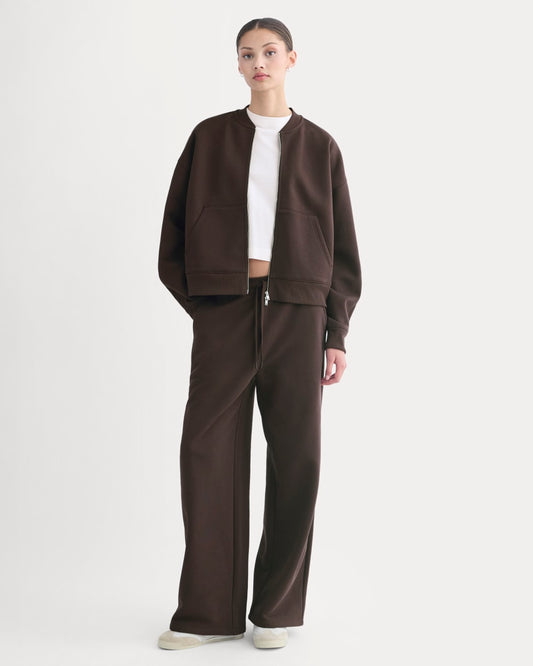 Luxe Fleece Wide-Leg Sweatpant | Dark Chocolate