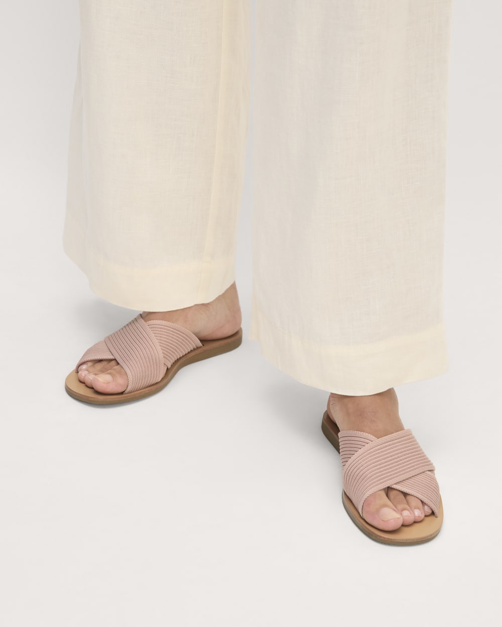 The Day Crossover Sandal | Pale Pink