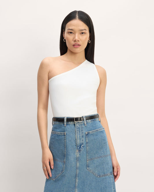 The Form One-Shoulder Tank | White