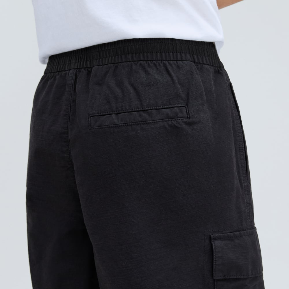 The Cotton Linen Short | Black