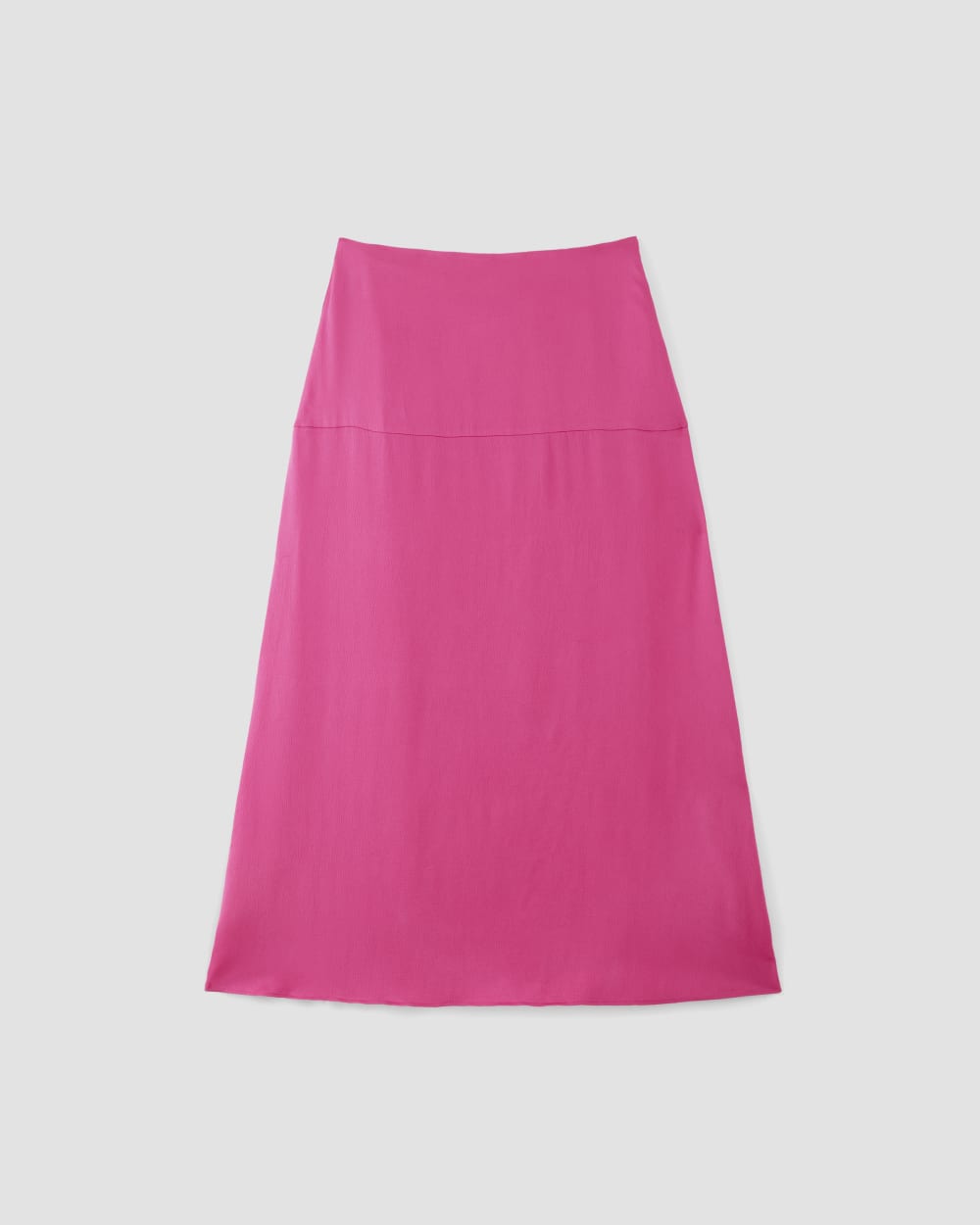 The Hammered Satin Slip Skirt | Fuchsia Pink