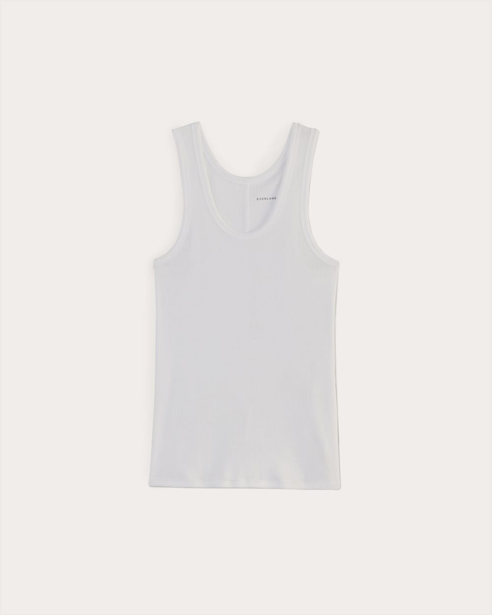 The Luxe Rib Tank | White