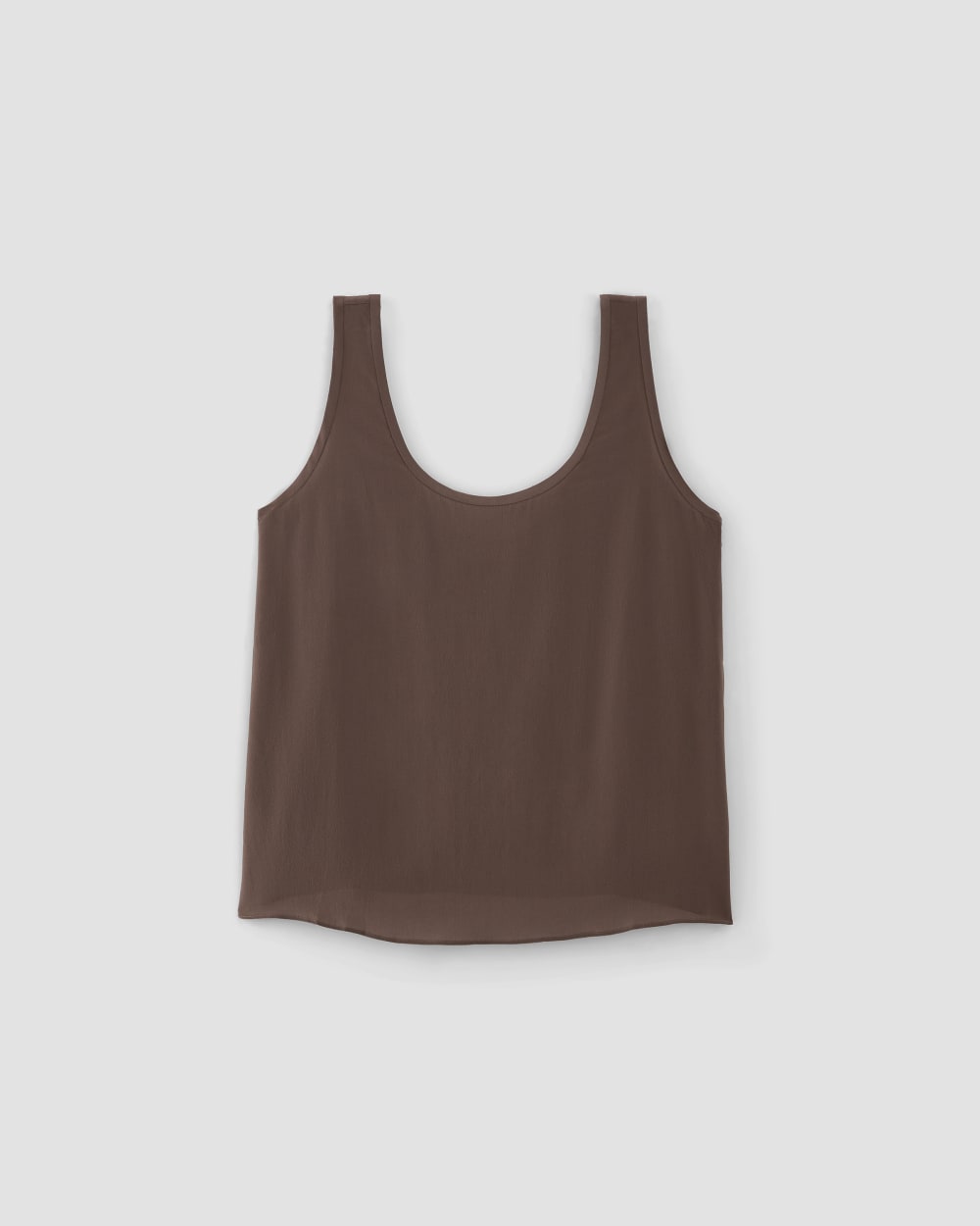 The Scoop Tank in Washable Silk | Cocoa